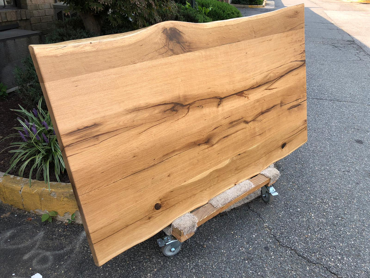 Indoor Table Top Collections 36 x 72 White Oak Live Edge