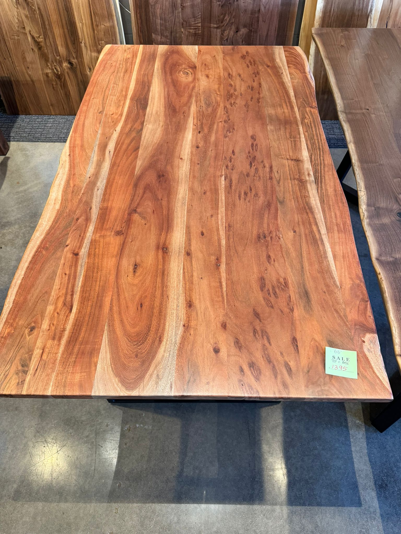 AM13A-7136 Live edge acacia wood dining table top