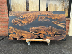 burl wood rectangular dining table furniture