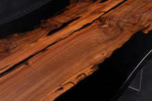 walnut epoxy resin dining table