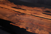 walnut epoxy resin dining table