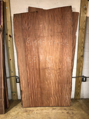 S5-8147 Live edge sapele wood (single slab)