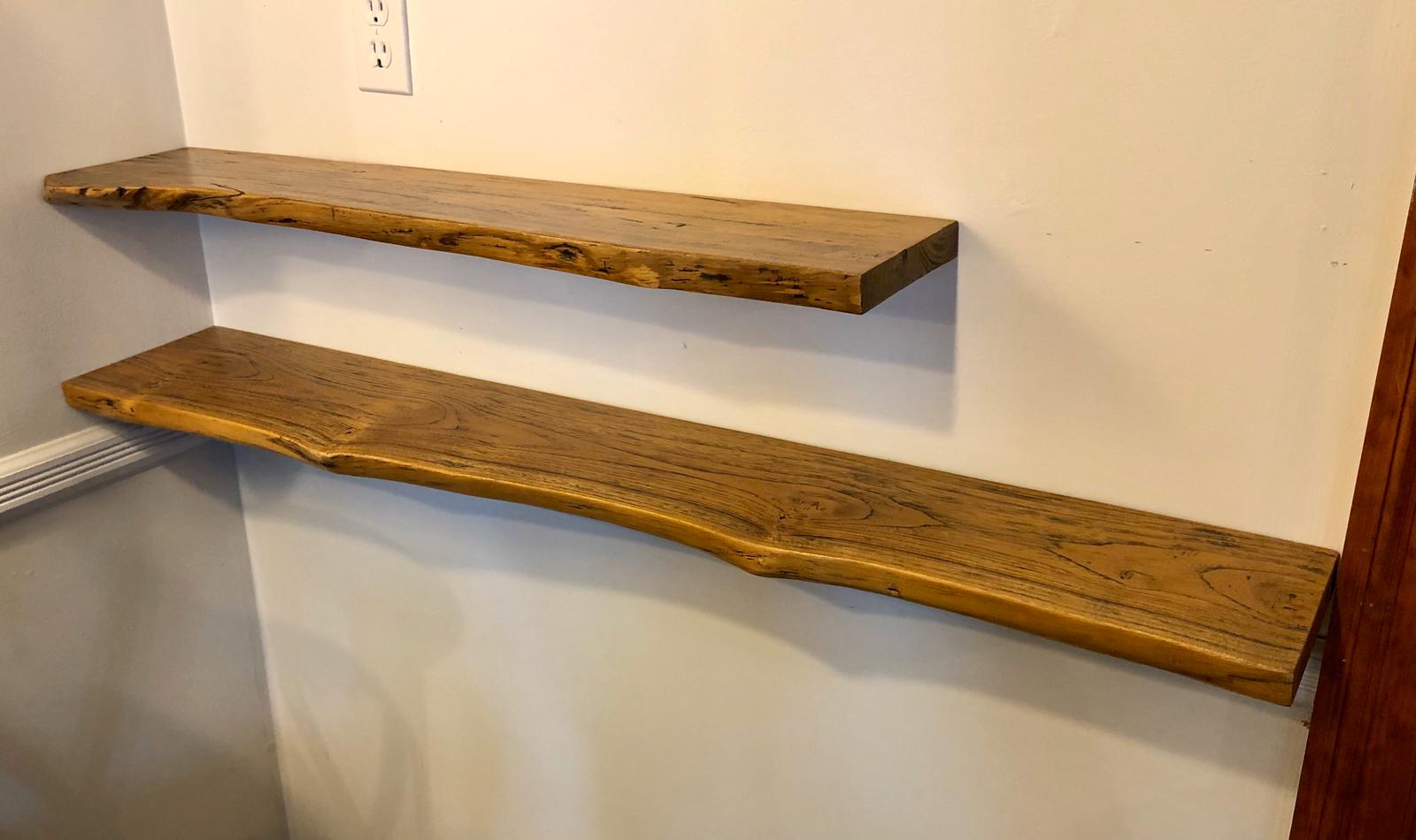 Teak Wood Floating Shelf, 18 Floating Shelf