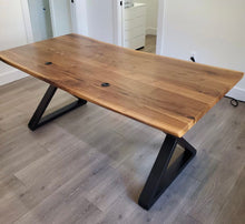 Live edge walnut wood dining table