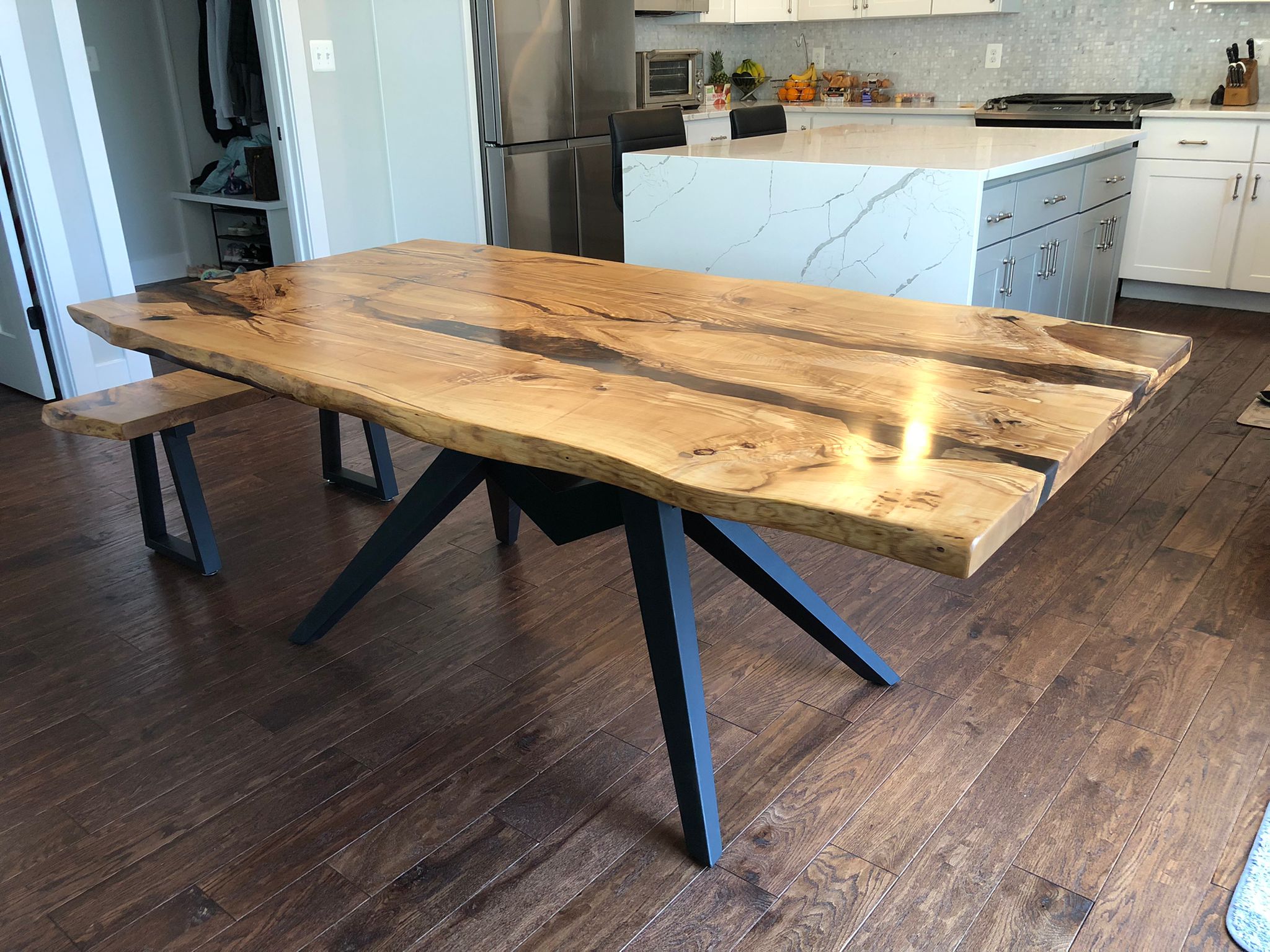 Live Edge Epoxy Dining Table - In Stock